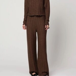 ATELIER DELPHINE AILI PANT IN CHECKERBOARD STITCH Black/Acorn